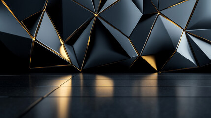 Modern black and gold gradient background with a blurred effect symbolizes sophistication and clarity. The empty space on the side evokes possibilities, focus, and professional innovation.
