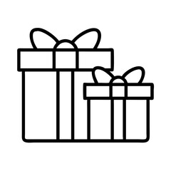 presents icon, presents line art - simple line art of presents, perfect for presents logos and icons and themed design 
