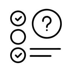 quiz icon, quiz line art - simple line art of quiz, perfect for quiz logos and icons and themed design 