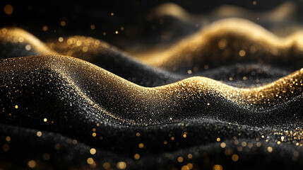 Modern black and gold gradient background with a blurred effect symbolizes sophistication and clarity. The empty space on the side evokes possibilities, focus, and professional innovation.
