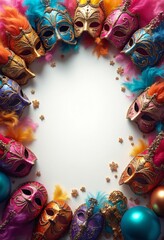 Fototapeta premium Multicolored carnival mask