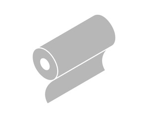 Textile roll vector icon. Paper tube illustration design for kitchen cleaning towel, carpet, scroll whatman, fabric.