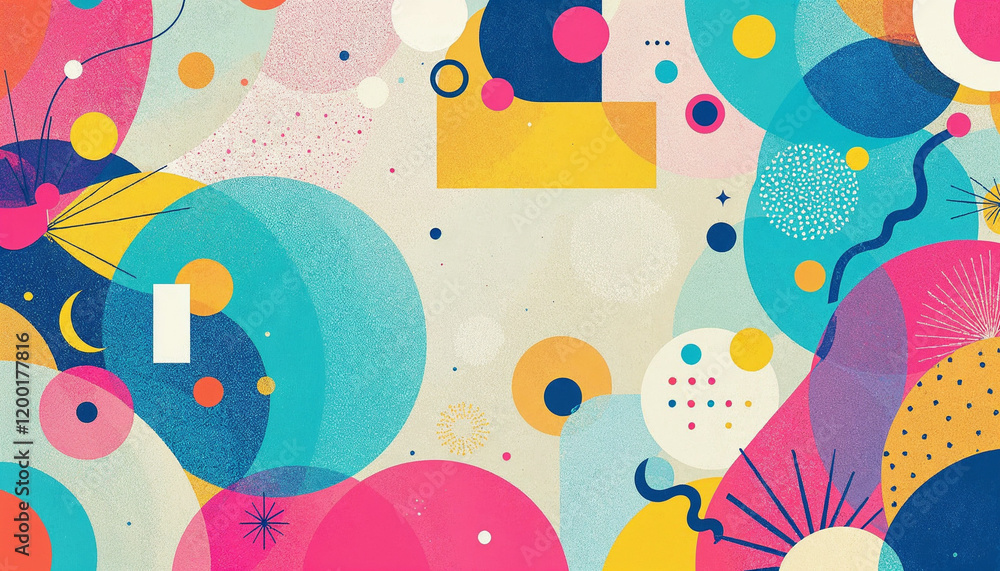 Poster colorful abstract shapes create a vibrant, dynamic background design for creative projects and artis