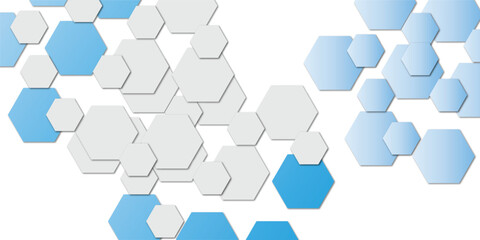 Abstract technology white amd grey geometric hexagon on transparent concept design honeycomb shape vector. 