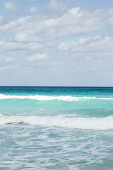 Scenic Turquoise Water Waves of the Caribbean Sea