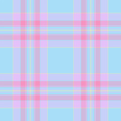 Geometry seamless check texture, luxury pattern background textile. Bandanna plaid vector tartan fabric in light and cyan colors.
