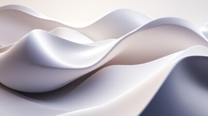 Obraz premium Abstract White Architectural Forms: Modern Geometric Design