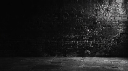 Dark, moody brick wall background