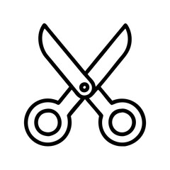 scissors icon, scissors line art - simple line art of scissors, perfect for scissors logos and icons and themed design 