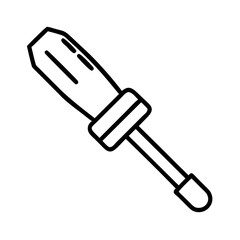 screwdriver icon, screwdriver line art - simple line art of screwdriver, perfect for screwdriver logos and icons and themed design 