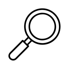 search loupe icon, search loupe line art - simple line art of search loupe, perfect for search loupe logos and icons and themed design 