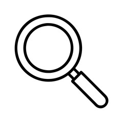 search loupe icon, search loupe line art - simple line art of search loupe, perfect for search loupe logos and icons and themed design 