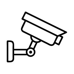 security camera icon, security camera line art - simple line art of security camera, perfect for security camera logos and icons and themed design 