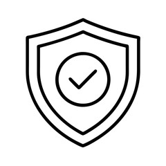 shield icon, shield line art - simple line art of shield, perfect for shield logos and icons and themed design 