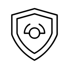 shield icon, shield line art - simple line art of shield, perfect for shield logos and icons and themed design 