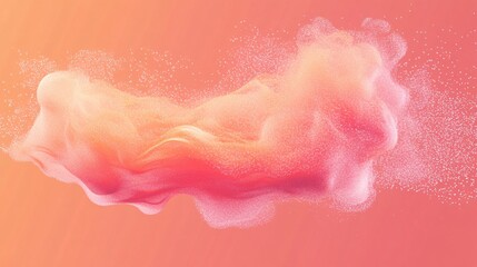 A vibrant abstract swirl of pink and orange hues, creating a dreamy, ethereal atmosphere.