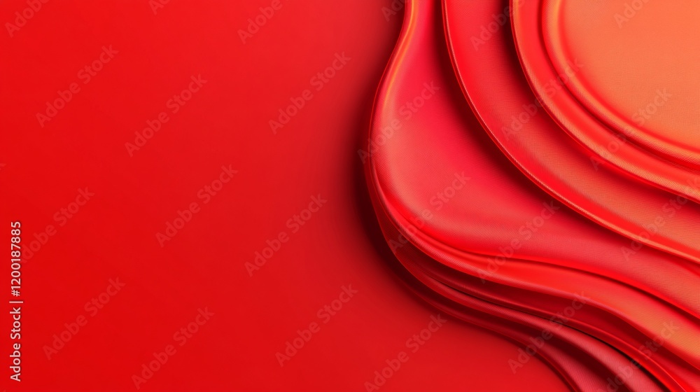 Poster abstract red layered waves create a vibrant, energetic backdrop for creative projects.