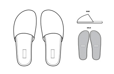 Slipper Mule Technical Drawing