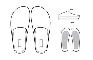 Slipper Mule Technical Drawing