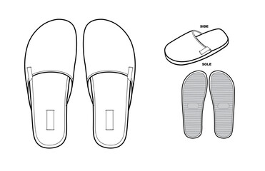 Slipper Mule Technical Drawing