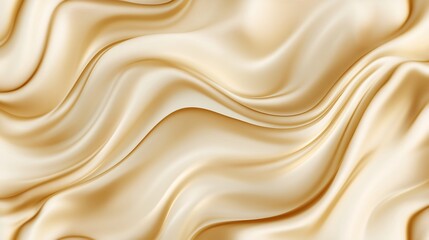 Obraz premium Luxurious golden silk fabric with smooth, flowing waves.