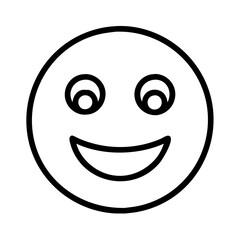 smileys emoji icon, smileys emoji line art - simple line art of smileys emoji, perfect for smileys emoji logos and icons and themed design 