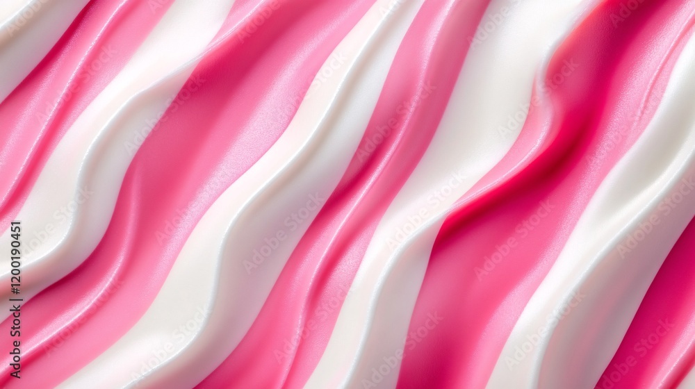 Aufkleber abstract wave patterns in pink and white shades create a lively and dynamic visual effect.