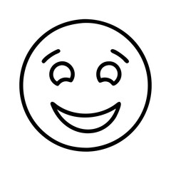 Fototapeta premium smiling ball icon, smiling ball line art - simple line art of smiling ball, perfect for smiling ball logos and icons and themed design 