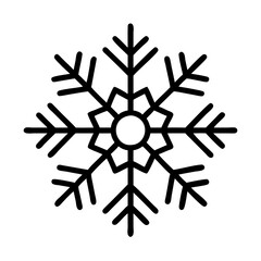 snowflake icon, snowflake line art - simple line art of snowflake, perfect for snowflake logos and icons and themed design 