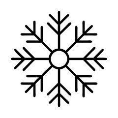 snowflake icon, snowflake line art - simple line art of snowflake, perfect for snowflake logos and icons and themed design 