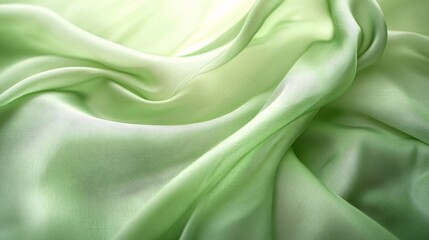 A gentle drape of soft green fabric, evoking a serene and calming atmosphere.