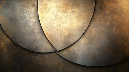 Naklejka premium Abstract metallic circles in warm hues creating a rich, textured background.