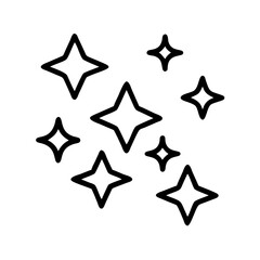 Obraz premium sparkle lights stars icon, sparkle lights stars line art - simple line art of sparkle lights stars, perfect for sparkle lights stars logos and icons and themed design 