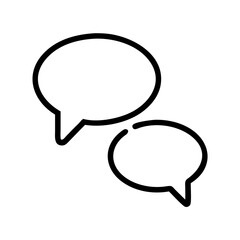 speech and thought bubbles icon, speech and thought bubbles line art - simple line art of speech and thought bubbles, perfect for speech and thought bubbles logos and icons and themed design