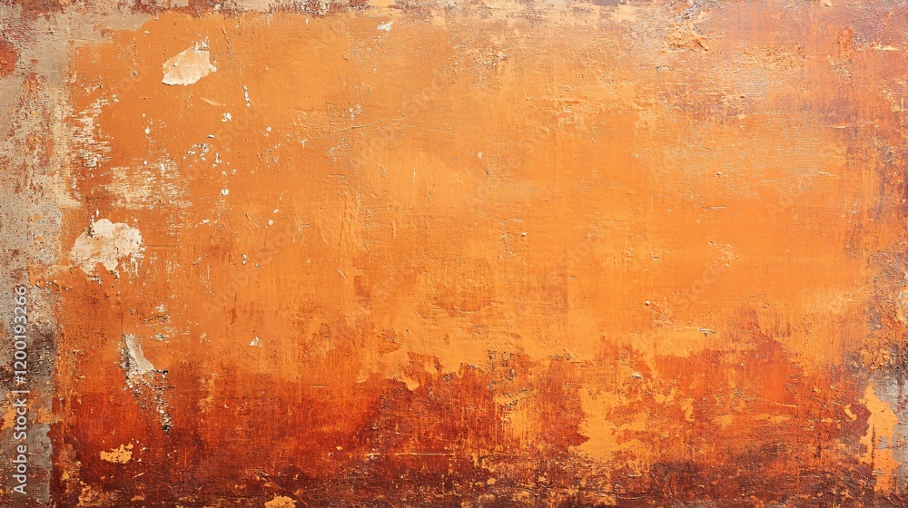 Poster abstract textured background in warm orange tones, creating a rustic and aged appearance.