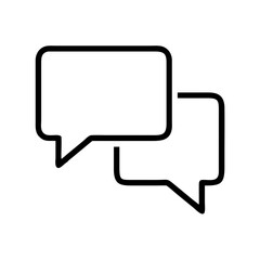 Fototapeta premium speech bubble icon, speech bubble line art - simple line art of speech bubble, perfect for speech bubble logos and icons and themed design 