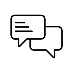 speech bubble icon, speech bubble line art - simple line art of speech bubble, perfect for speech bubble logos and icons and themed design 