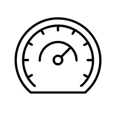 speedometer icon, speedometer line art - simple line art of speedometer, perfect for speedometer logos and icons and themed design 