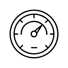 speedometer icon, speedometer line art - simple line art of speedometer, perfect for speedometer logos and icons and themed design 