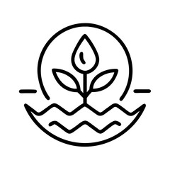 splash eco icon, splash eco line art - simple line art of splash eco, perfect for splash eco logos and icons and themed design 