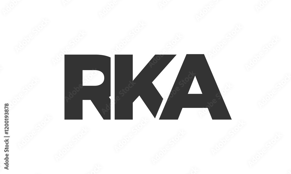 Poster rka logo design template with strong and modern bold text. initial based vector logotype featuring s