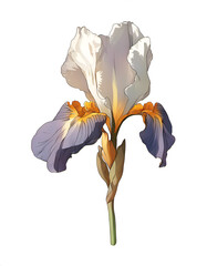 Iris Flower: Modern and Natural Art