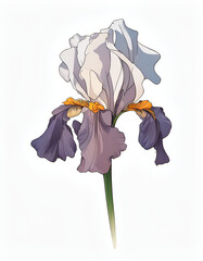 Iris Flower: Modern and Natural Art