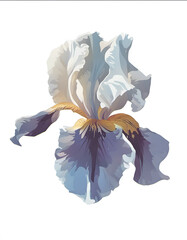 Iris Flower: Modern and Natural Art