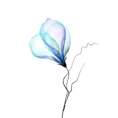 Fototapeta premium Flowers background illustration art watercolor print art