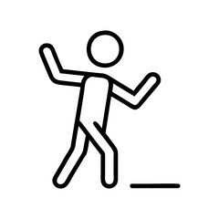 stick figure icon, stick figure line art - simple line art of stick figure, perfect for stick figure logos and icons and themed design 
