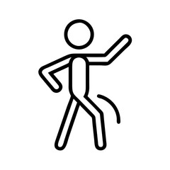 stick figure icon, stick figure line art - simple line art of stick figure, perfect for stick figure logos and icons and themed design 