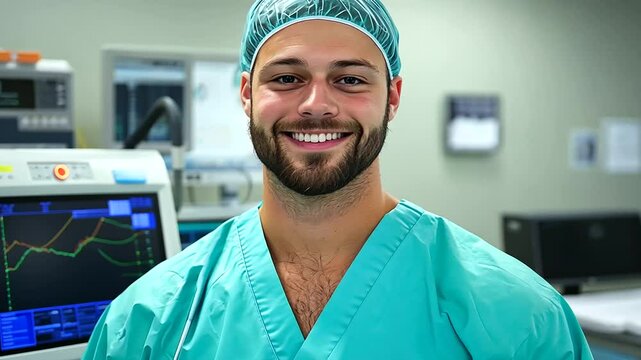 A sterile manufacturing facility with workers in protective gear operating advanced pharmaceutical machines