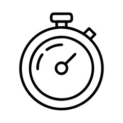 stopwatch icon, stopwatch line art - simple line art of stopwatch, perfect for stopwatch logos and icons and themed design 