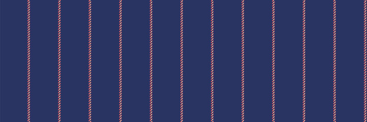 Fototapeta premium Elegant navy blue background with repeating vertical lines of coral and cream pixelated pattern. Ideal for textile design, website banners, or as a stylish backdrop.